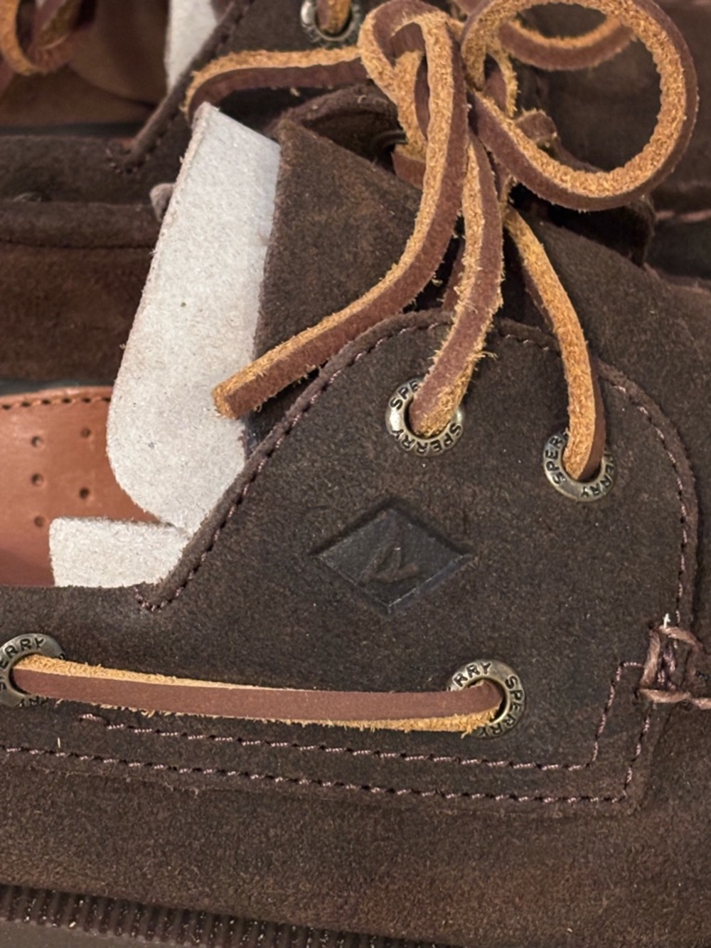 ✨HOST PICK✨- NWOT Sperry Men’s Dark Brown Suede Boat Shoes with Tan Laces - Picture 13 of 16